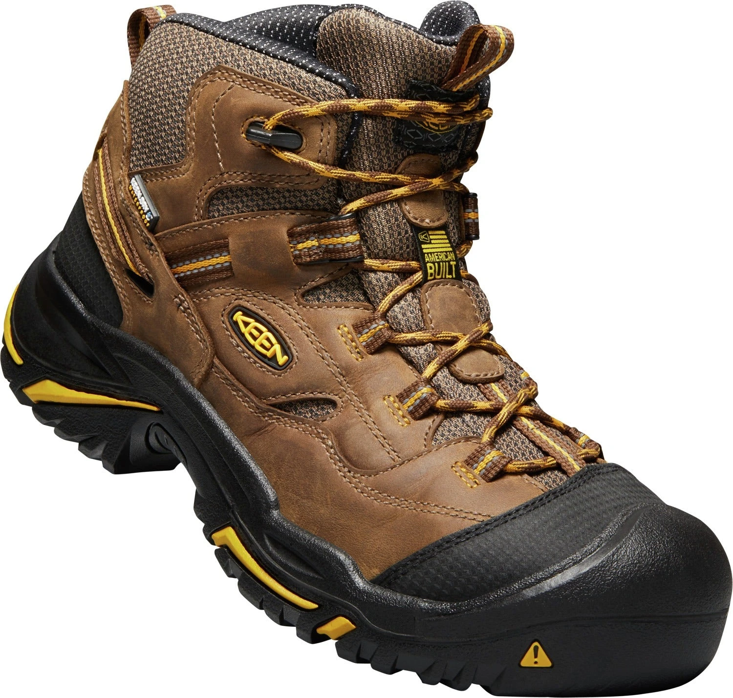 'Keen Utility' Men's Braddock Mid EH WP Soft Toe - Cascade Brown / Yellow / Black 4 'Keen Utility' Men's Braddock Mid EH WP Soft Toe - Cascade Brown / Yellow / Black - Image 2