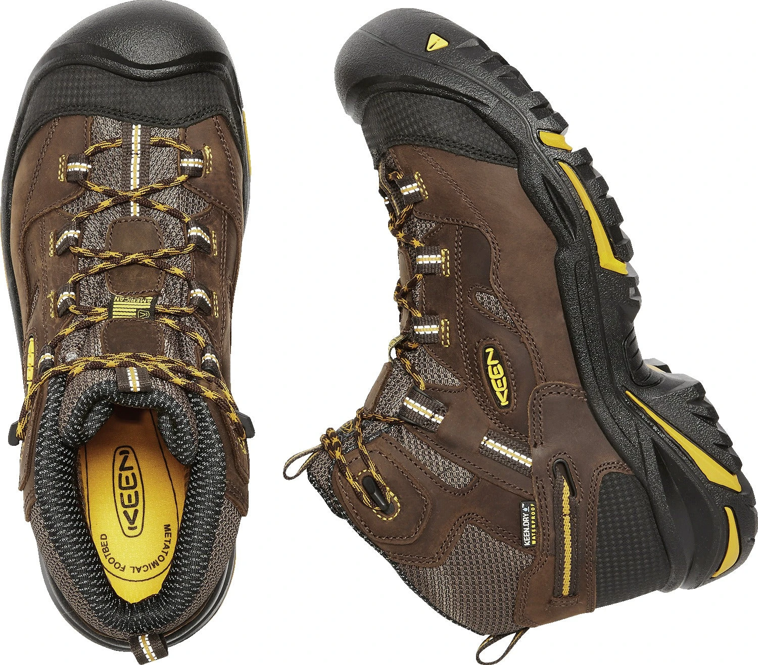 'Keen Utility' Men's Braddock Mid EH WP Soft Toe - Cascade Brown / Yellow / Black 6 'Keen Utility' Men's Braddock Mid EH WP Soft Toe - Cascade Brown / Yellow / Black - Image 4