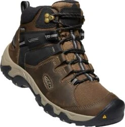 'Keen Outdoor' Men's Steens WP Leather Mid Hiker - Canteen / Black -Sports Fashion Store 1022327 FLR large 1024x1024@2x