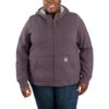 'Carhartt' Women's Clarksburg Sherpa-lined Full Zip Hoodie - Blackberry Heather -Sports Fashion Store 102787 V27 WF22P b 1024x1024@2x