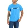 'Carhartt' Men's Force® Relaxed Fit Midweight Block Logo T-Shirt - Azure Blue -Sports Fashion Store 105203 HA6 MS23 b 1024x1024@2x