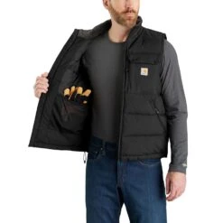 'Carhartt' Men's Montana Loose Fit Insulated Vest - Black -Sports Fashion Store 105475 N04 AVR MF22 b 1024x1024@2x