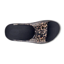 'OOFOS' Women's OOahh Slide Limited Edition - Black / Leopard -Sports Fashion Store 1103BLKLEOPRD 6 1024x1024@2x
