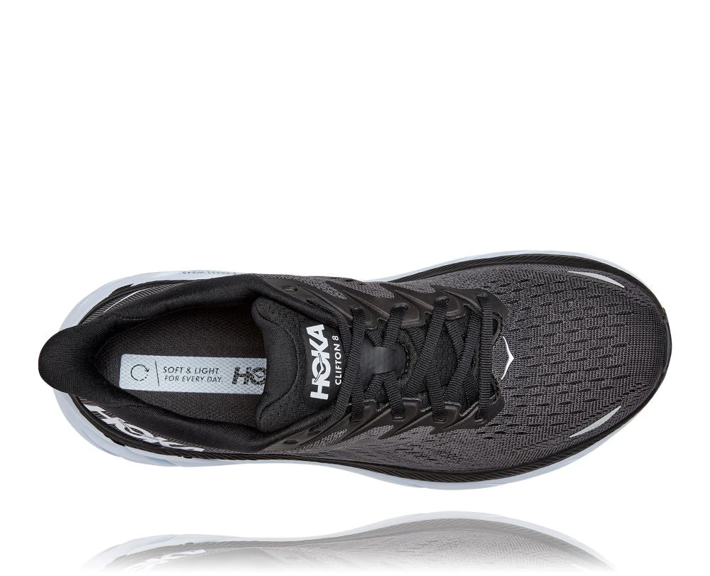 'HOKA' Men's Clifton 8 - Black / White 4 'HOKA' Men's Clifton 8 - Black / White - Image 2