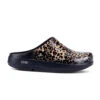 'OOFOS' Women's OOcloog Luxe Pixel Clog - Black / Black Leopard -Sports Fashion Store 1203BLKLEOPRD shot1 1024x1024@2x