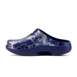 'OOFOS' Women's OOcloog Clog Limited Edition - Navy / Silver Snake -Sports Fashion Store 1203NVYSILSNK shot4 1024x1024@2x