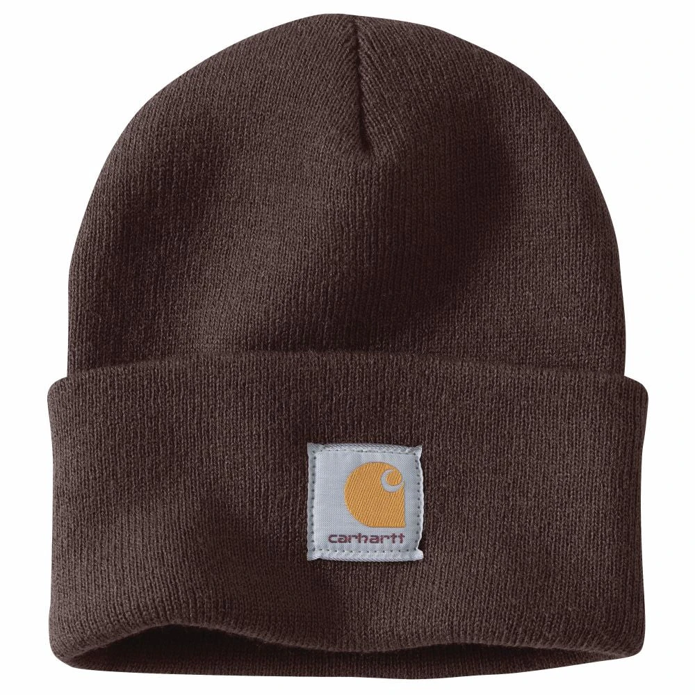 'Carhartt' Acrylic Knit Watch Hat - Dark Brown 3 'Carhartt' Acrylic Knit Watch Hat - Dark Brown