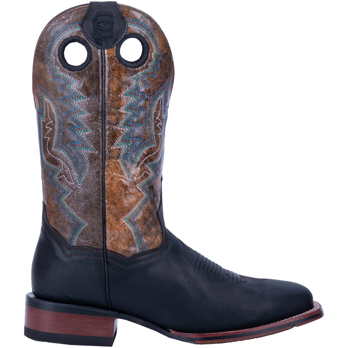 'Dan Post' Men's 11" Deuce Western Wide Square Toe - Black / Brown 3 'Dan Post' Men's 11" Deuce Western Wide Square Toe - Black / Brown