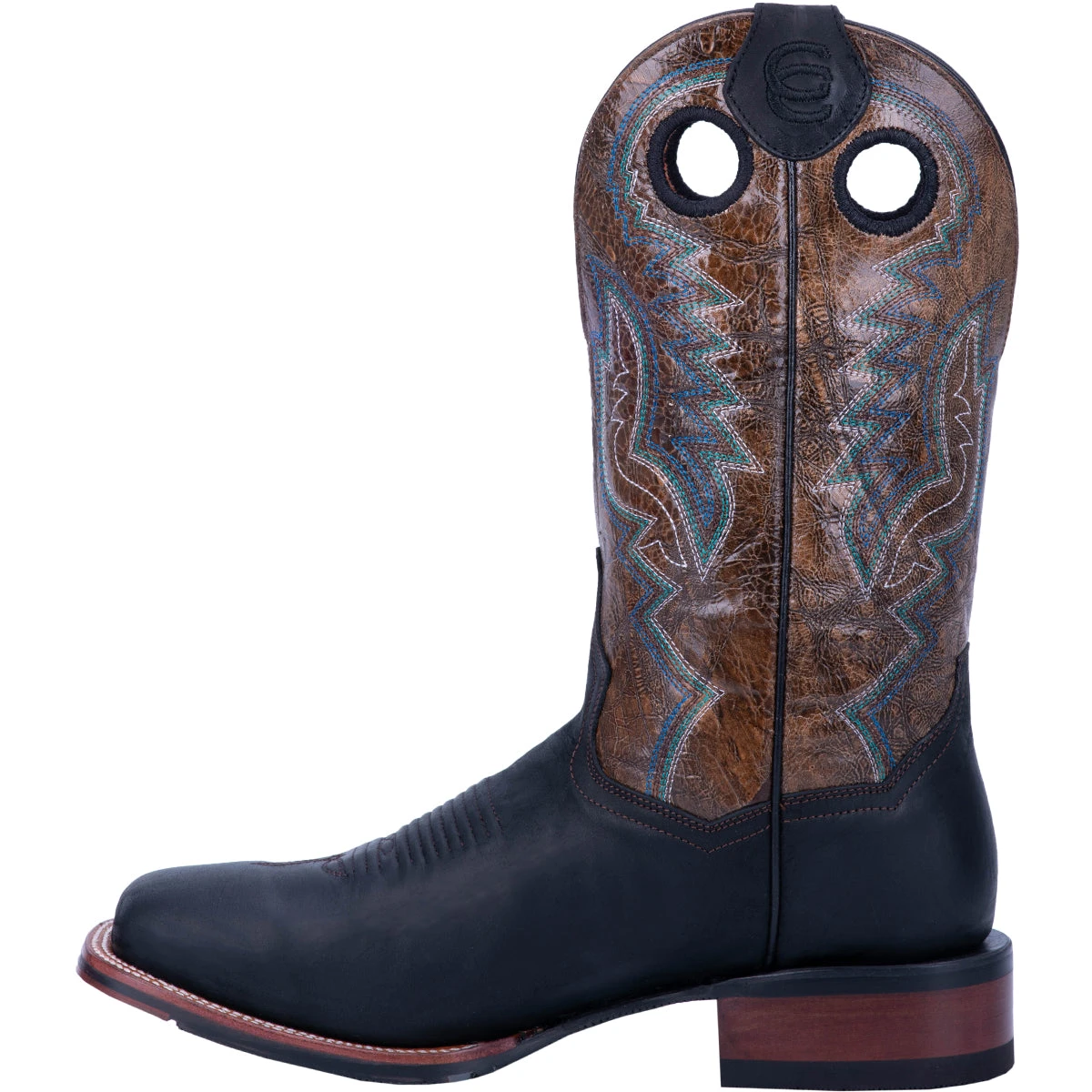 'Dan Post' Men's 11" Deuce Western Wide Square Toe - Black / Brown 9 'Dan Post' Men's 11" Deuce Western Wide Square Toe - Black / Brown - Image 7