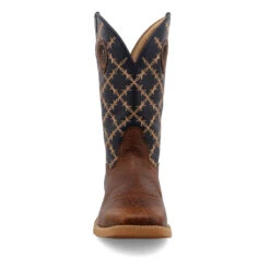'Twisted X' Men's 12" Tech X Western Square Toe - Rustic Brown/ Navy -Sports Fashion Store MXTR004.08 4800X4800 R 1024x1024@2x