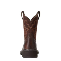 'Ariat' Women's 8" Fatbaby Heritage Tess Western Round Toe - Forest Brown / Jamocha -Sports Fashion Store S22 WMS WEST 10040264 heel 1024x1024@2x