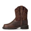 'Ariat' Women's 8" Fatbaby Heritage Tess Western Round Toe - Forest Brown / Jamocha -Sports Fashion Store S22 WMS WEST 10040264 side 1024x1024@2x